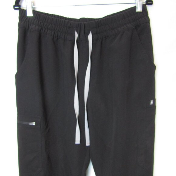 Figs Black Joggers Technical Collection Scrub Pants Women's Large Elastic Waist - Picture 2 of 7